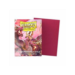 Standard Dragon Shield Sleeves (100) – Matte Dual Pomegranate/Gold