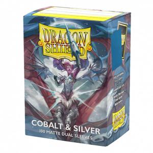 Standard Dragon Shield Sleeves (100) – Matte Dual Cobalt/Silver