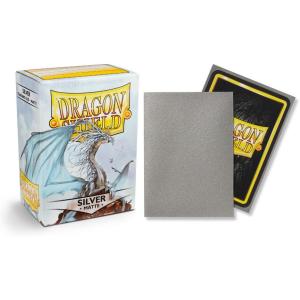 Standard Dragon Shield Sleeves (100) – Matte Silver
