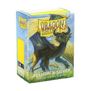 Standard Dragon Shield Sleeves (100) – Matte Dual Yellow/Silver
