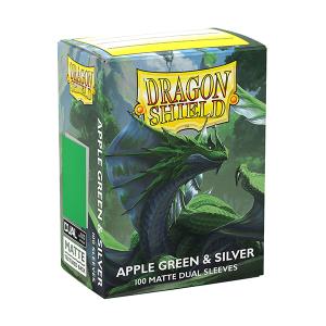 Standard Dragon Shield Sleeves (100) – Matte Dual Apple Green/Silver