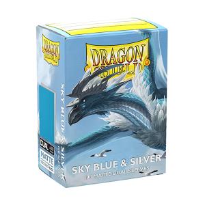Standard Dragon Shield Sleeves (100) – Matte Dual Sky Blue/Silver